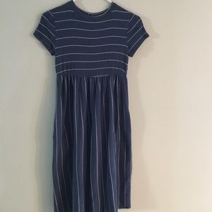 Striped navy dress EUC never worn